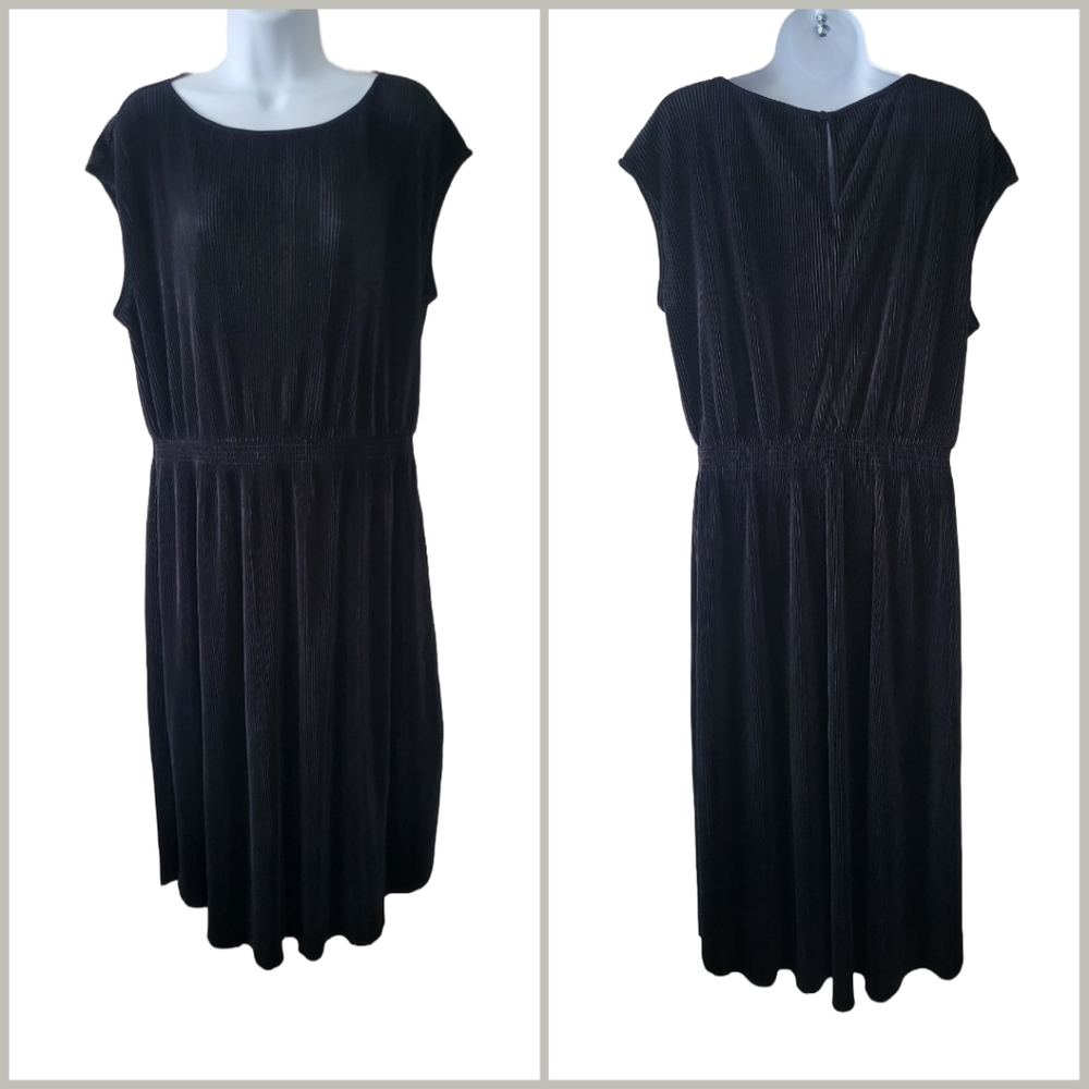 Ann Taylor Factory Evening Pleated Sleeveless Dress